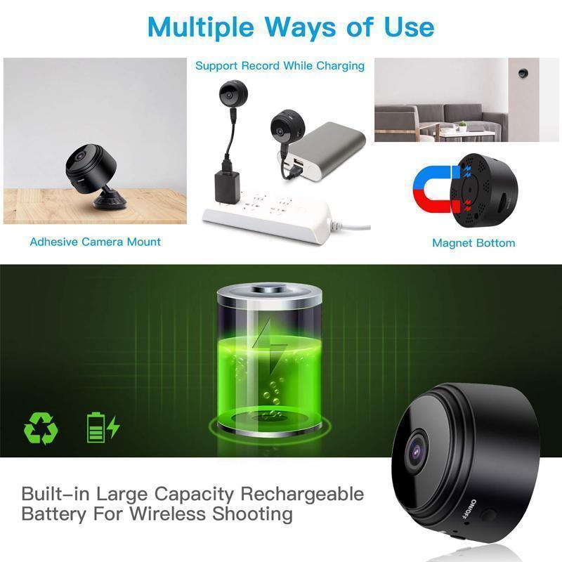 1080p WiFi Mini Kamera - Schütze dein Zuhause Immer und Überall – Ansicht 3
