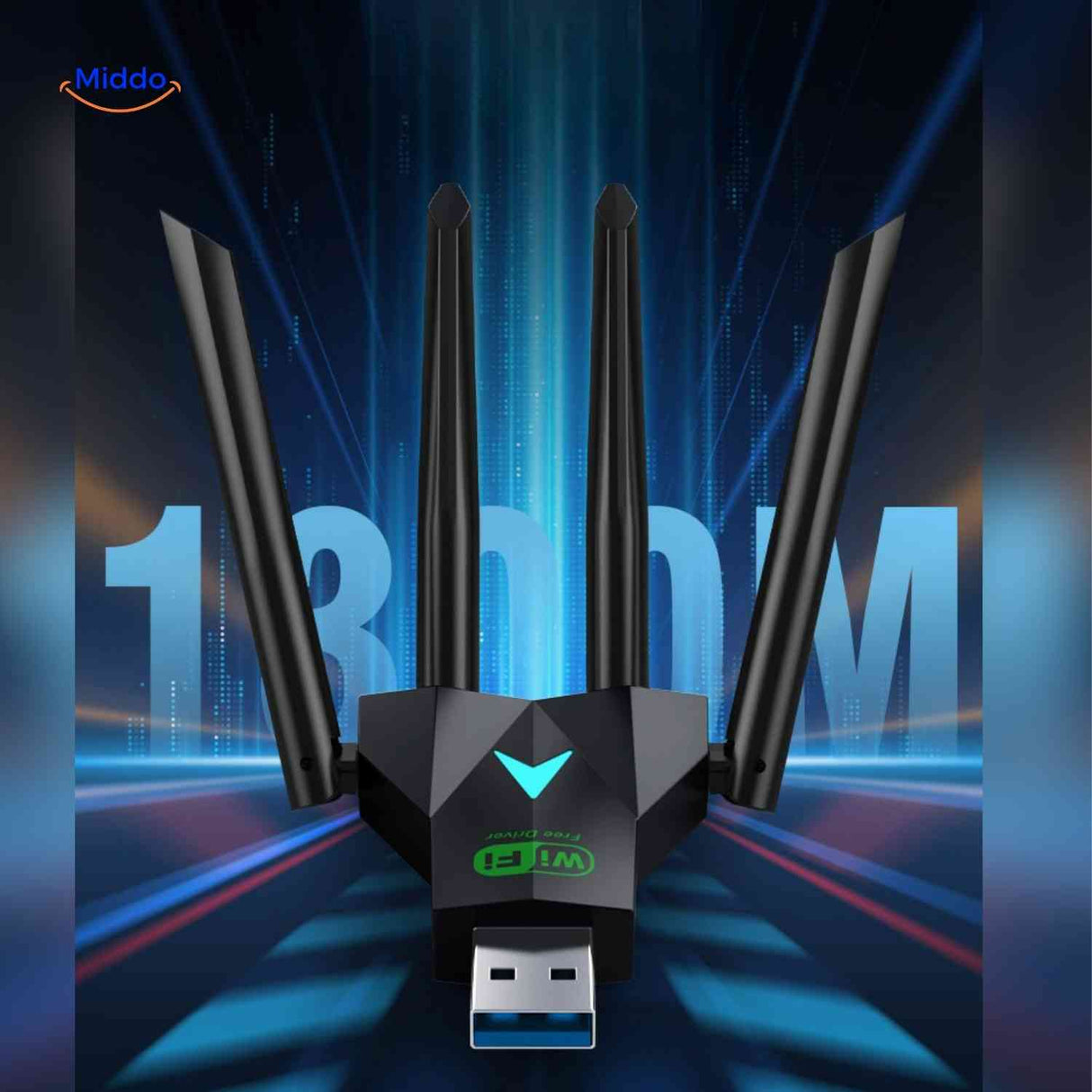AeroLink WLAN-Adapter zur Signalverstärkung für PC-Verbindung | www.middo.de