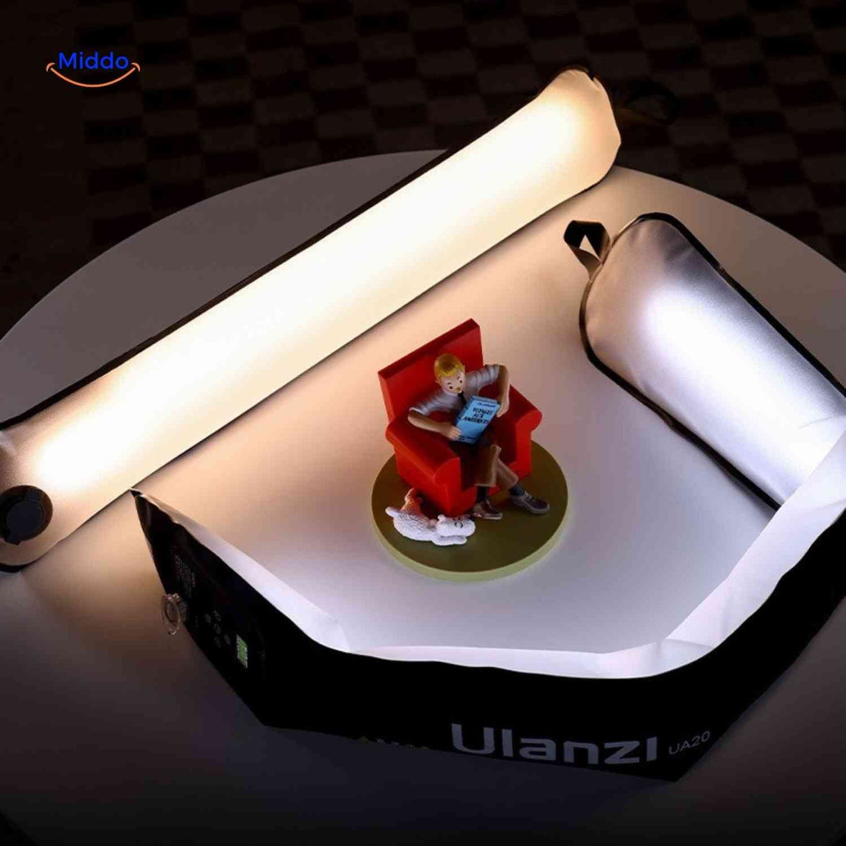 Aerolux Miniatur Softbox LED Produktbeleuchtung – www.middo.de