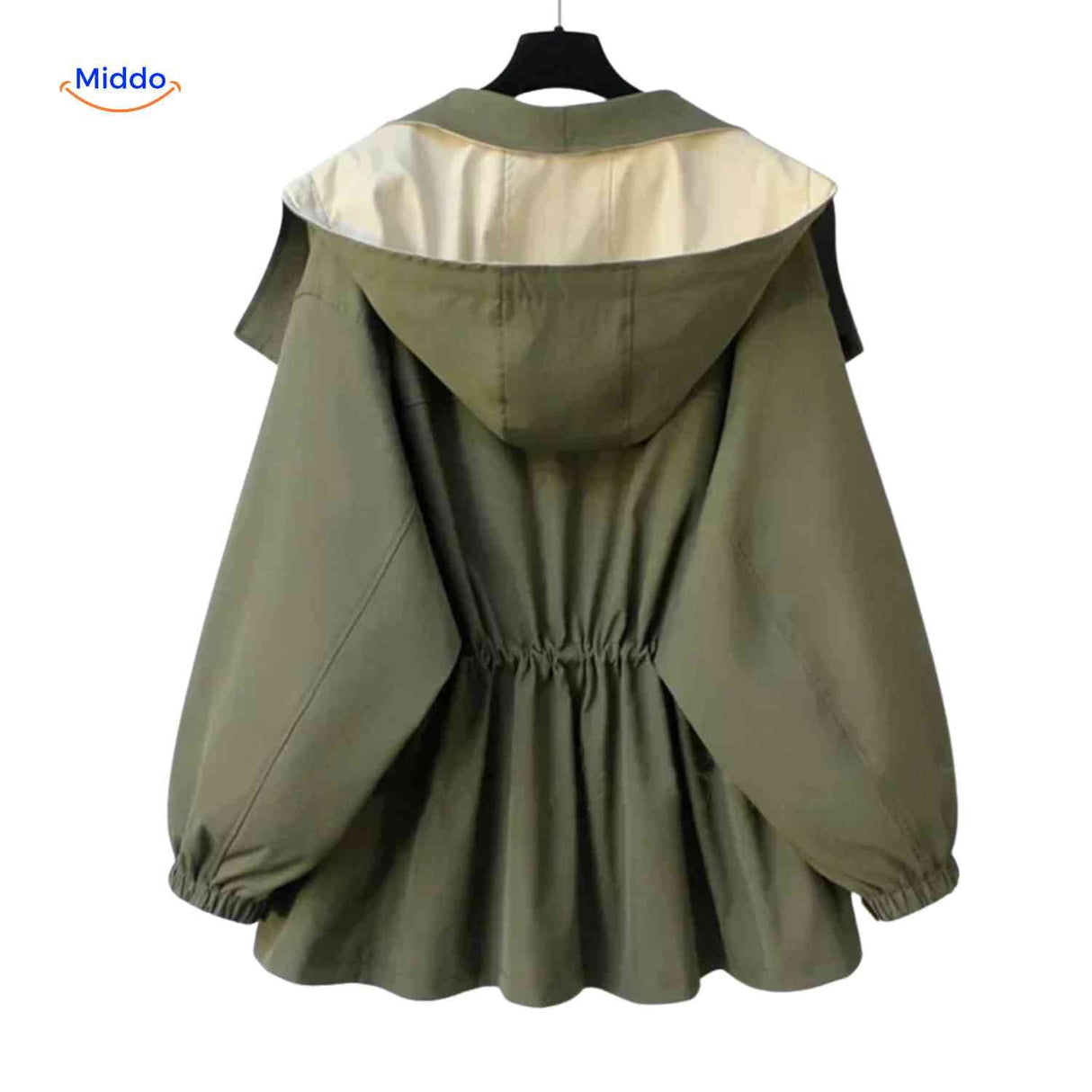 AquaShell Damenjacke in Grün mit Kapuze und Lichtelementen | Jetzt entdecken auf www.middo.de