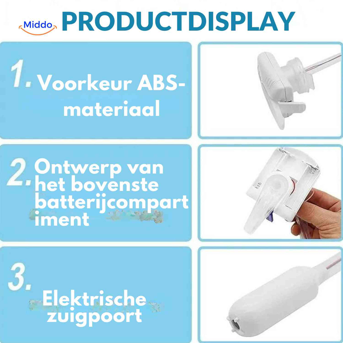 Aquapress Wasserpumpe Produktdarstellung ABS-Material Batteriefach elektrischer Saugauslass