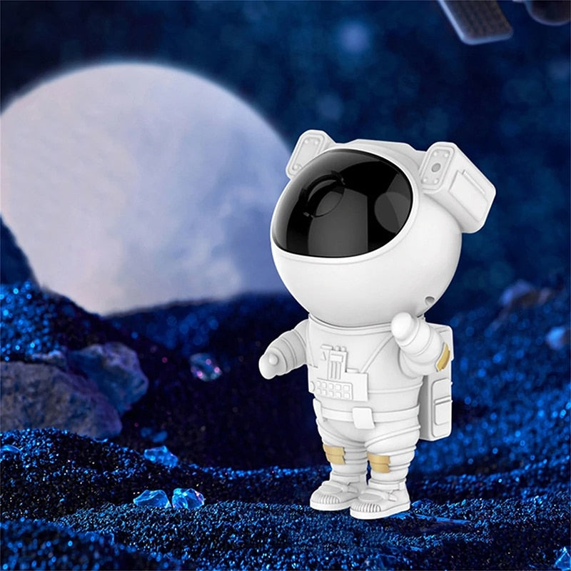 AstroNaut Galaxy Projektor mit Mondhintergrund