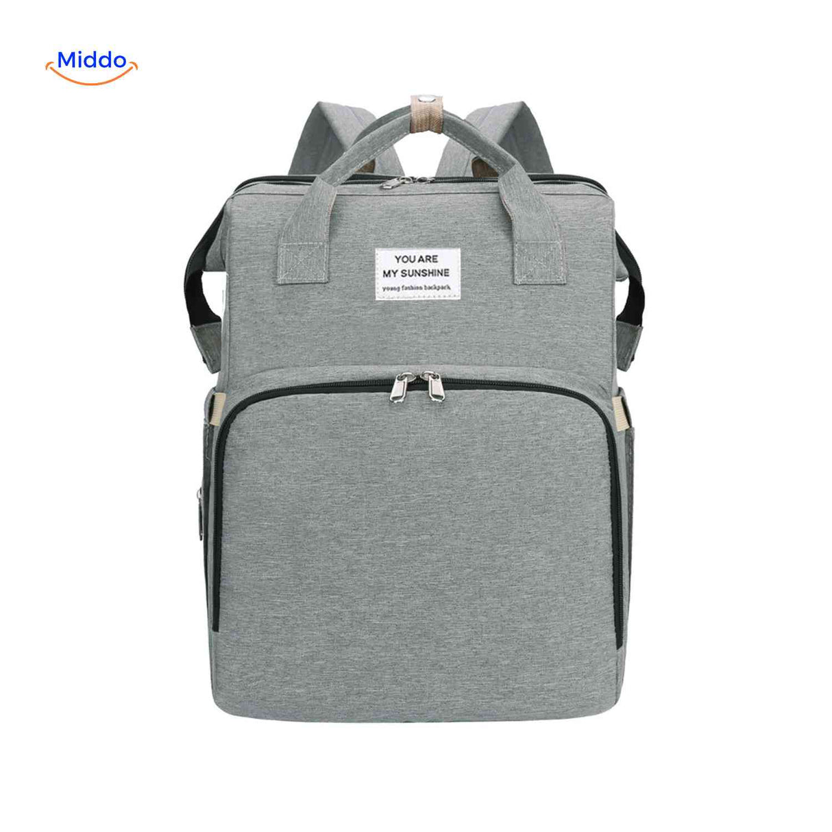 BabyLuxe Rucksack in Grau – Trendige Wickeltasche www.middo.de