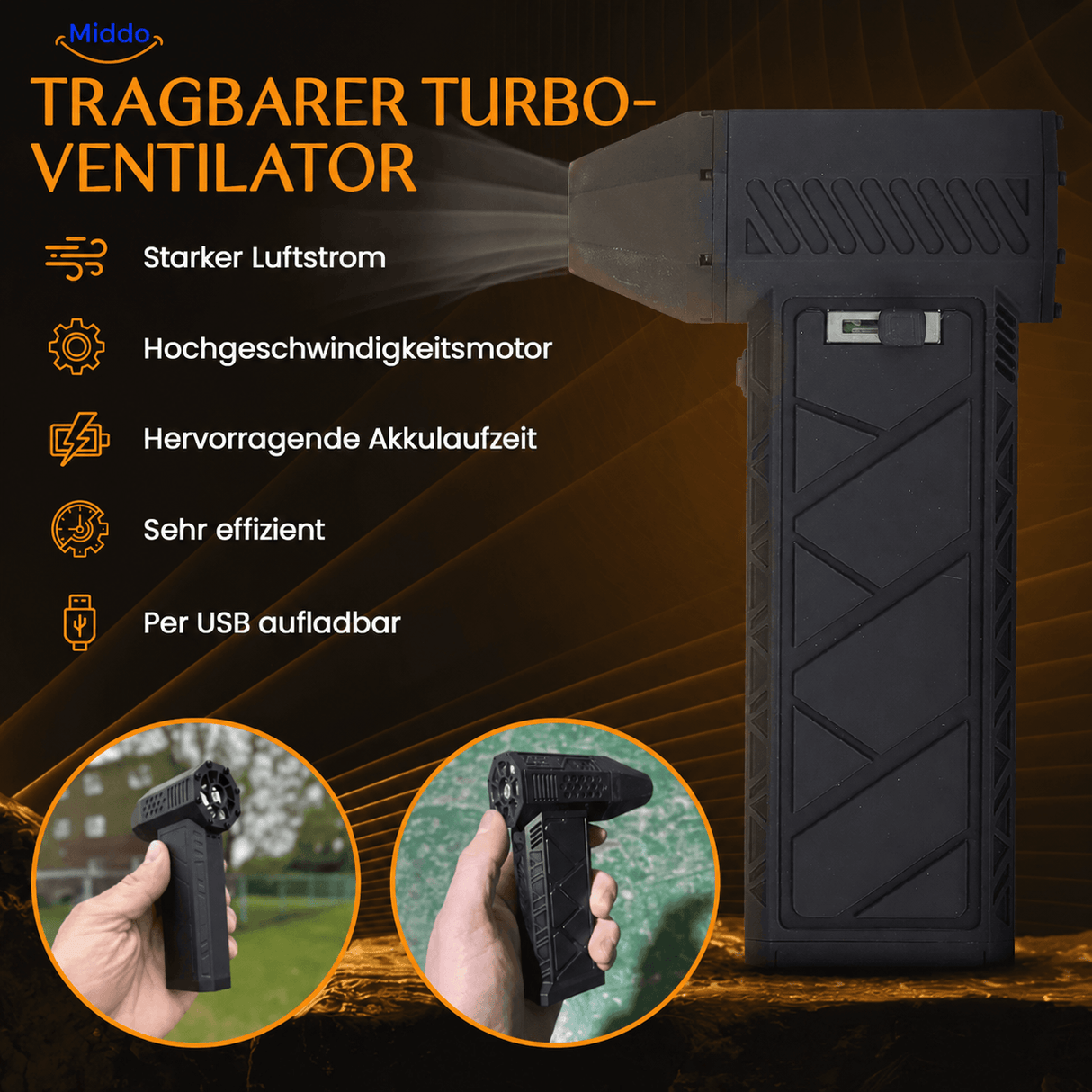 TurboJet Pro – Leistungsstarker Luftbläser (130.000 RPM) für Auto, BBQ, Werkstatt und mehr – Ansicht 8
