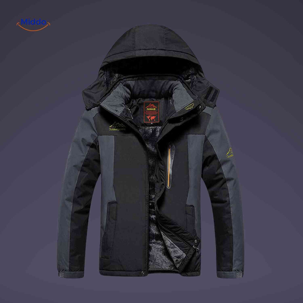 OutdoorJackets isolierte Outdoorjacke mit Reißverschlusstaschen