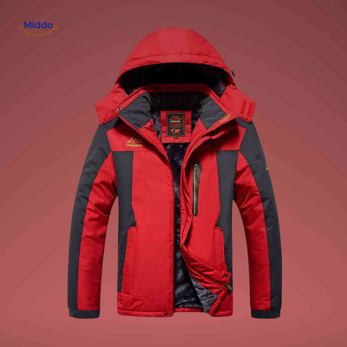 OutdoorJackets wasserabweisende Winterjacke mit Fleecefutter