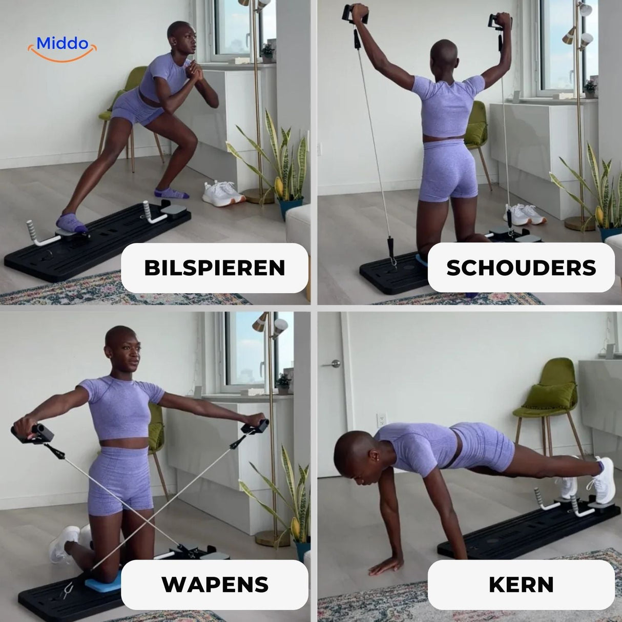 CoreFlex Fitnessboard Kraft- und Core-Übungen mit Anleitungen
