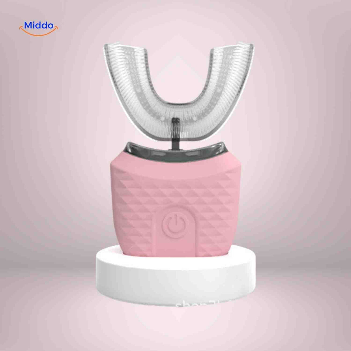 Dentora Automatische elektrische U-förmige Zahnbürste in Rosa – www.middo.de