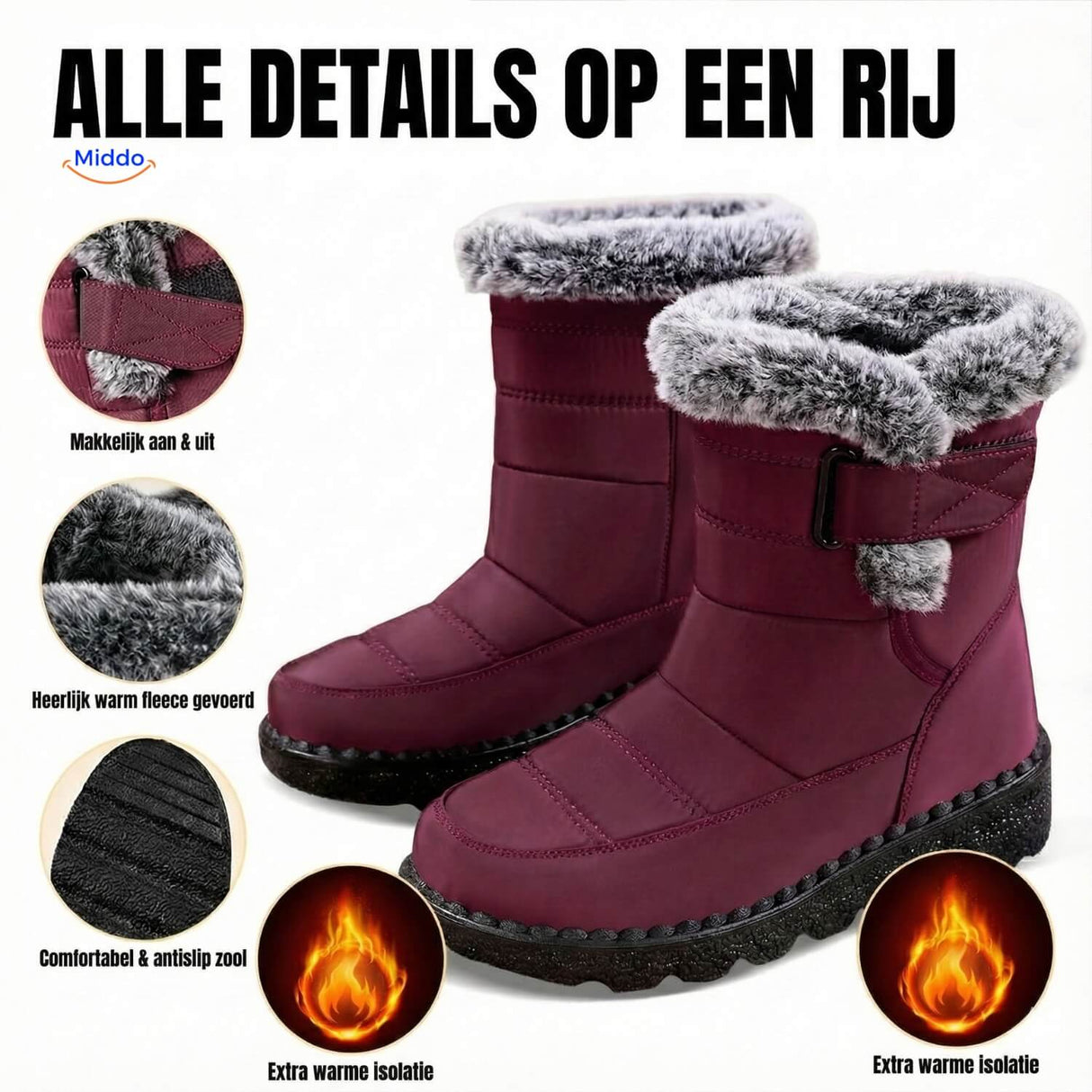 SnowBoots Winter Boots - warm gefüttert, rutschfest & wasserabweisend – Ansicht 3