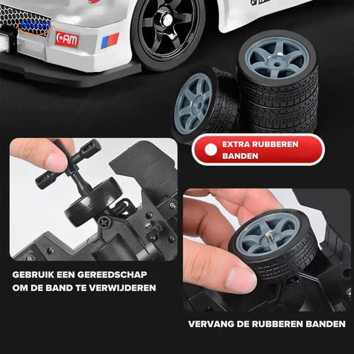 DriftMaster GTR Ersatzreifen mit Werkzeug