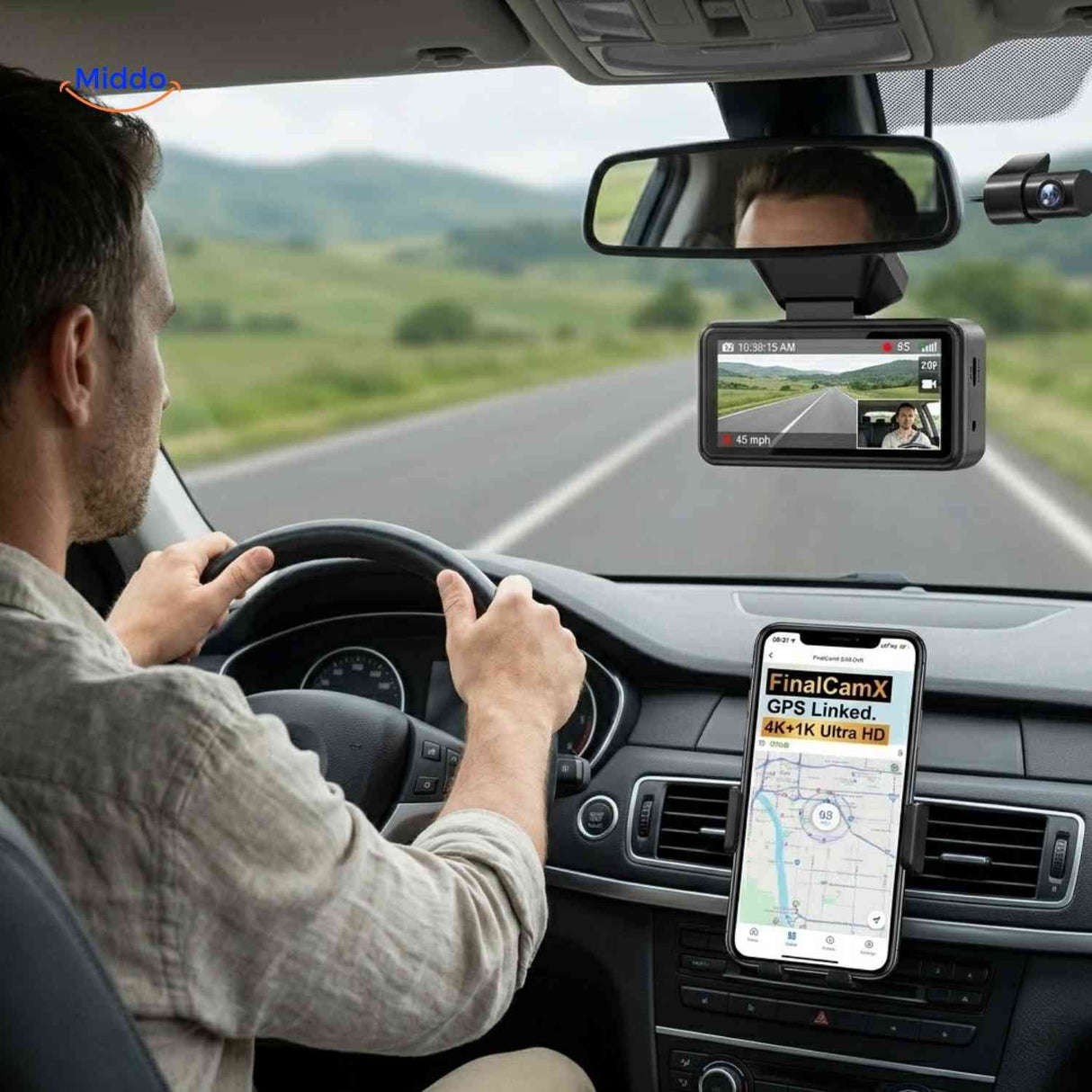 DriveGuard Dashcam Dashcam installatie Auto vorne und hinten Kamera