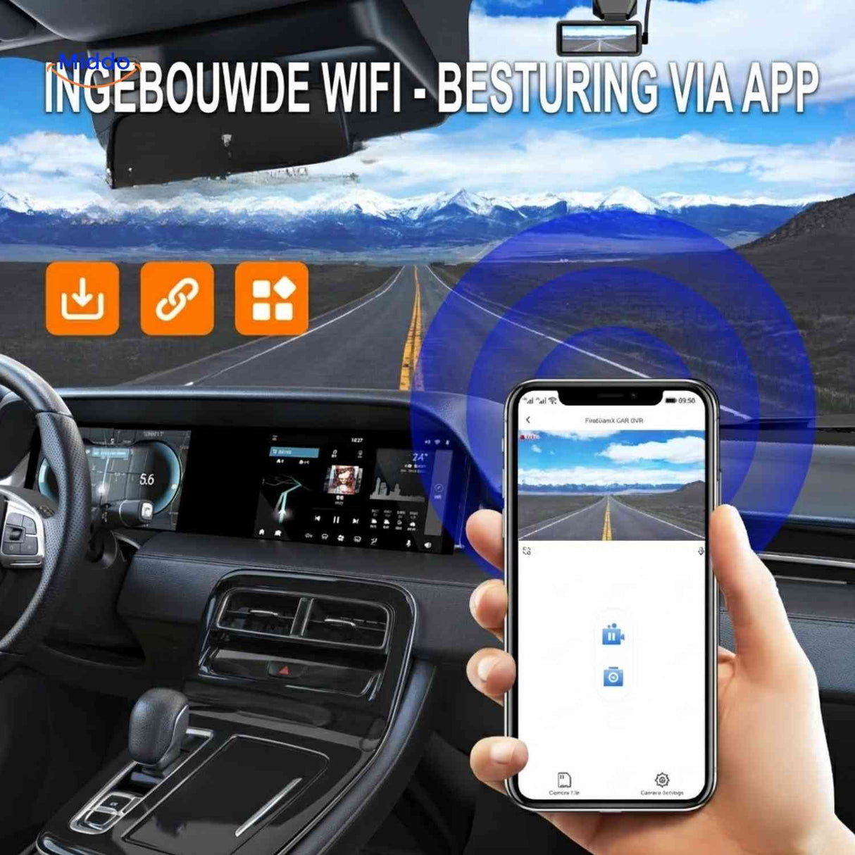 DriveGuard Dashcam WiFi Dashcam app Steuerung Live-Ansicht Auto