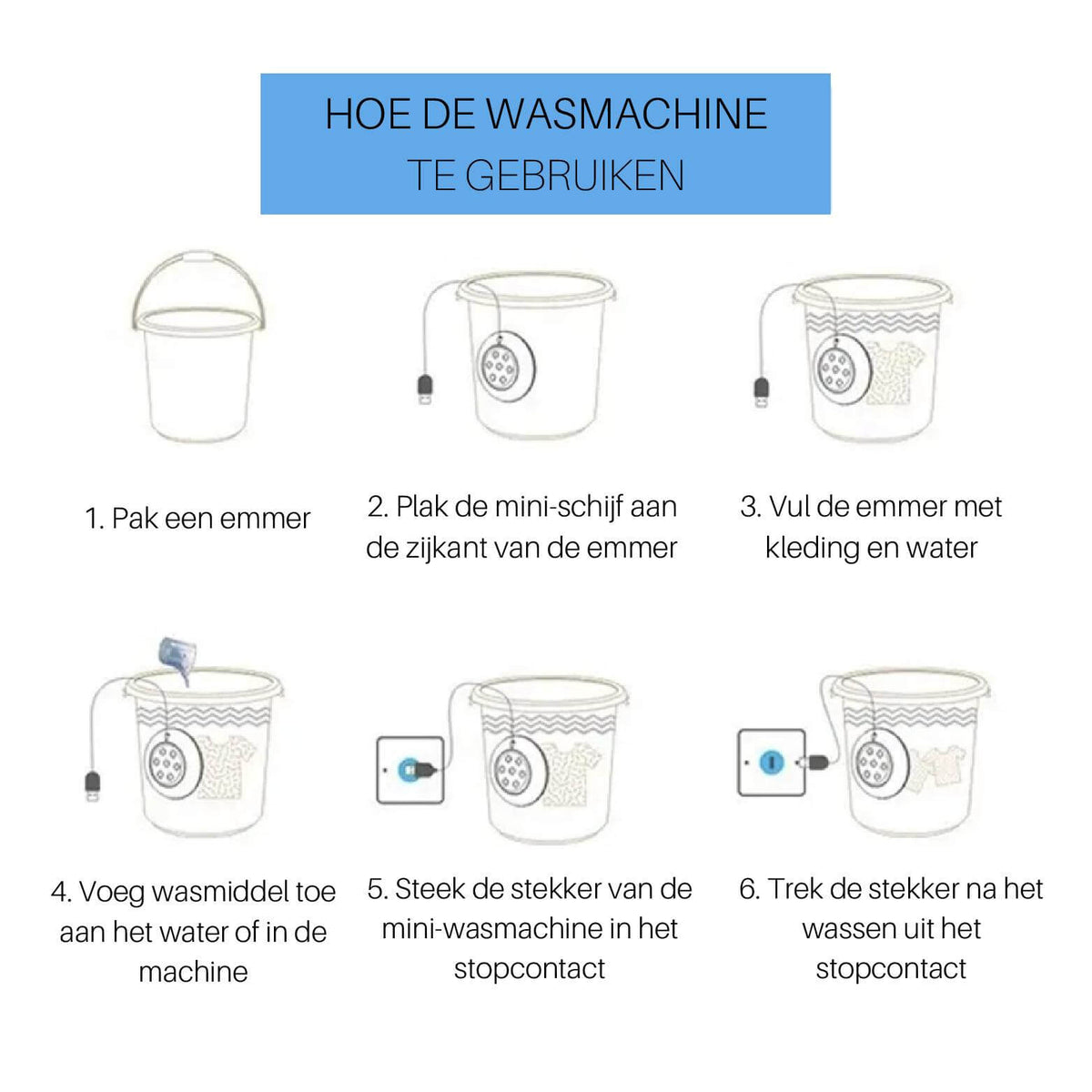Gebrauchsanweisung für die EasyWash Mini-Waschmaschine