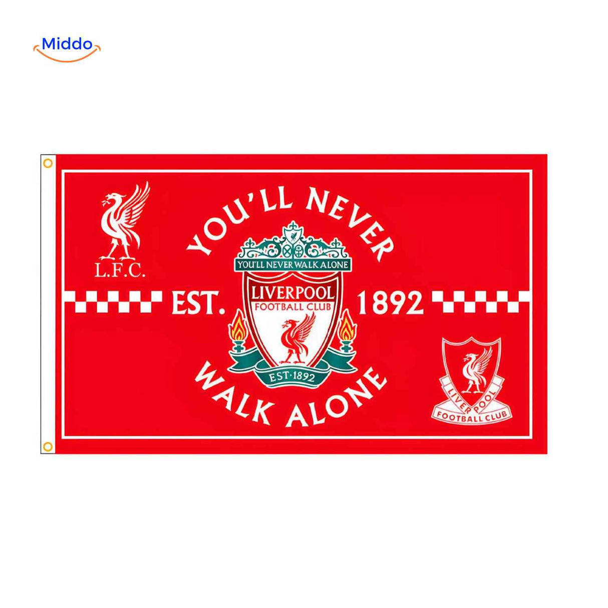 Flagora Flaggen liverpool Flagge youll never walk alone Fans www.middo.de