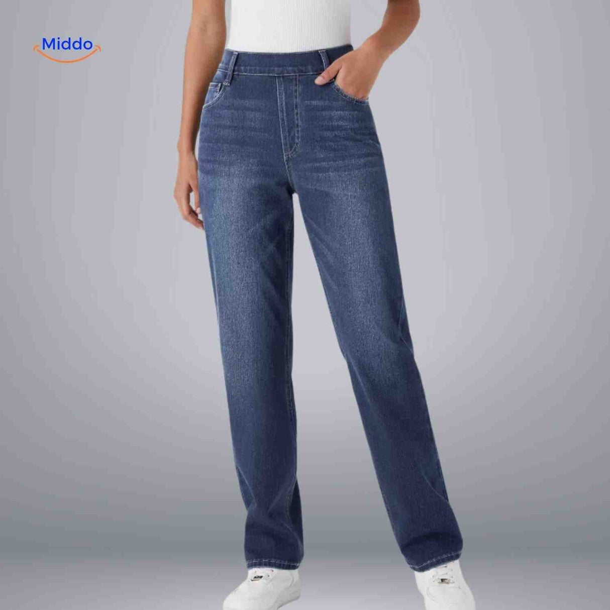 Flexiva Jeans für Damen im Comfort Fit – Dunkelblau | www.middo.de