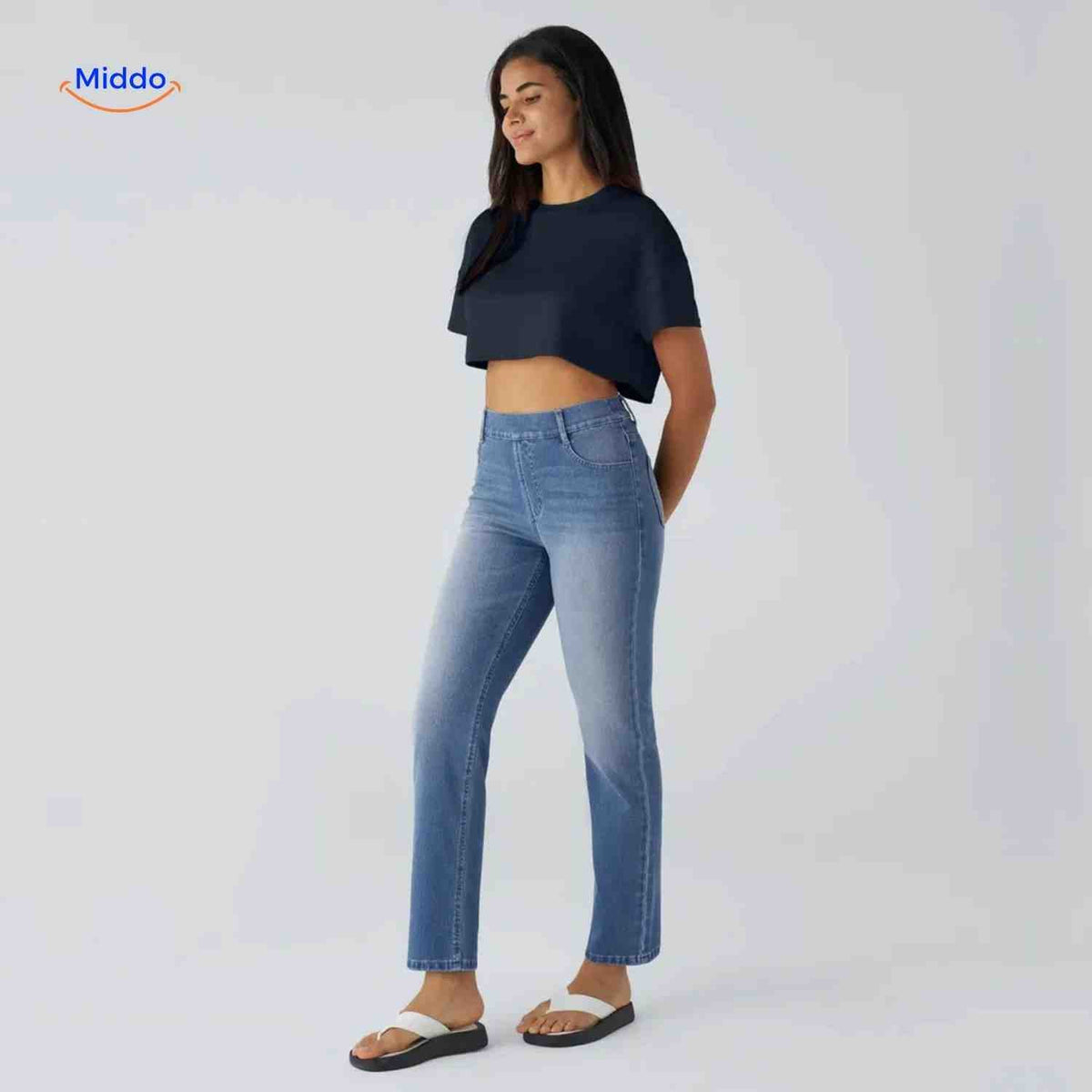 Flexiva Damen Jeans Slim Fit in Hellblau - www.middo.de
