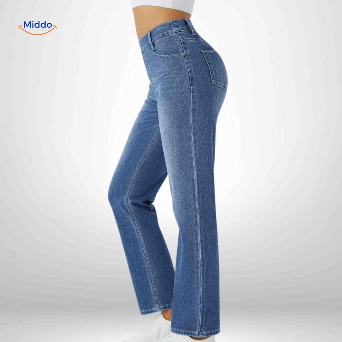 Flexiva Jeans für Damen: Stretch Slim Fit in Blau – Jetzt entdecken auf www.middo.de