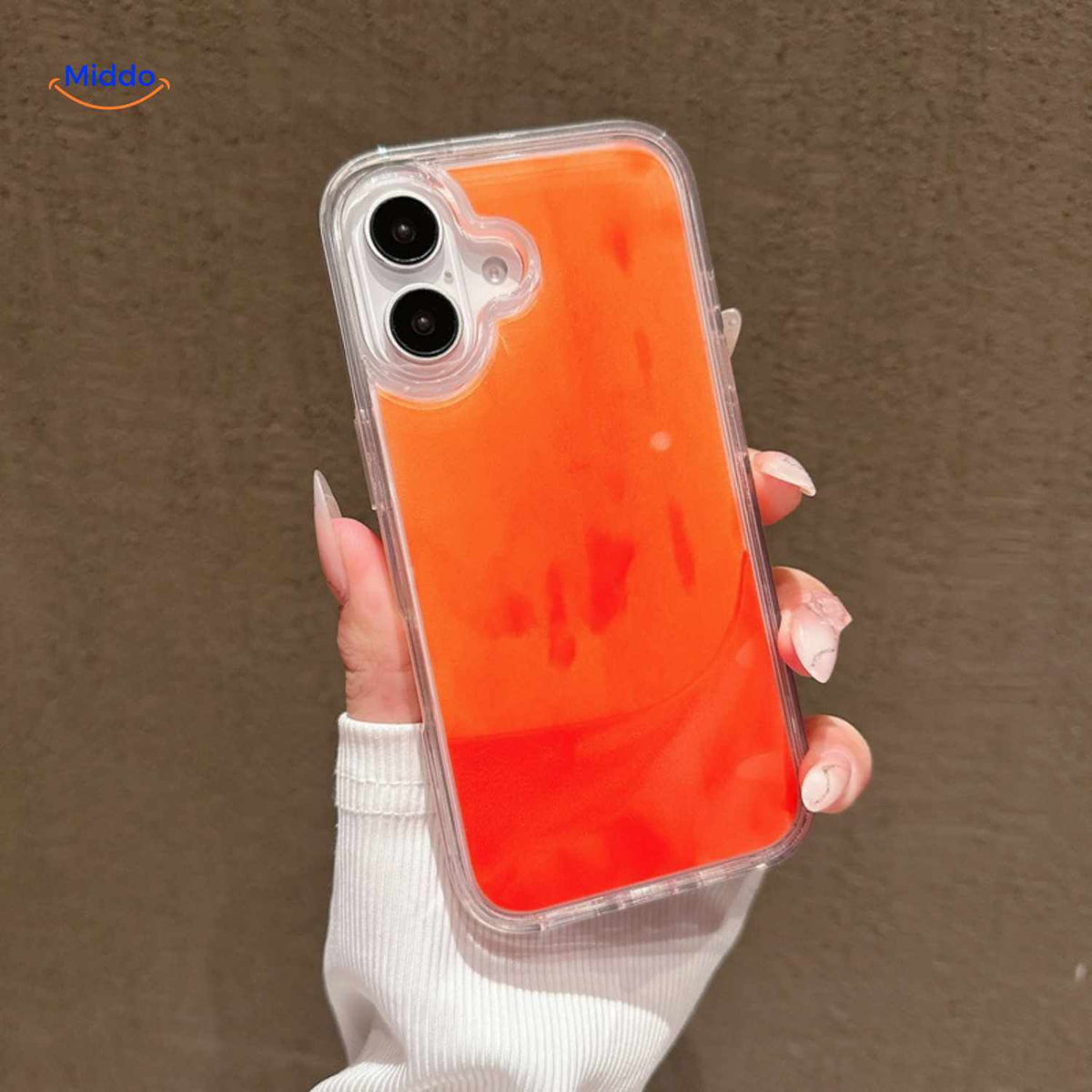 GlowSand Handyhülle mit leuchtendem orangefarbenem Farbverlauf-Stil