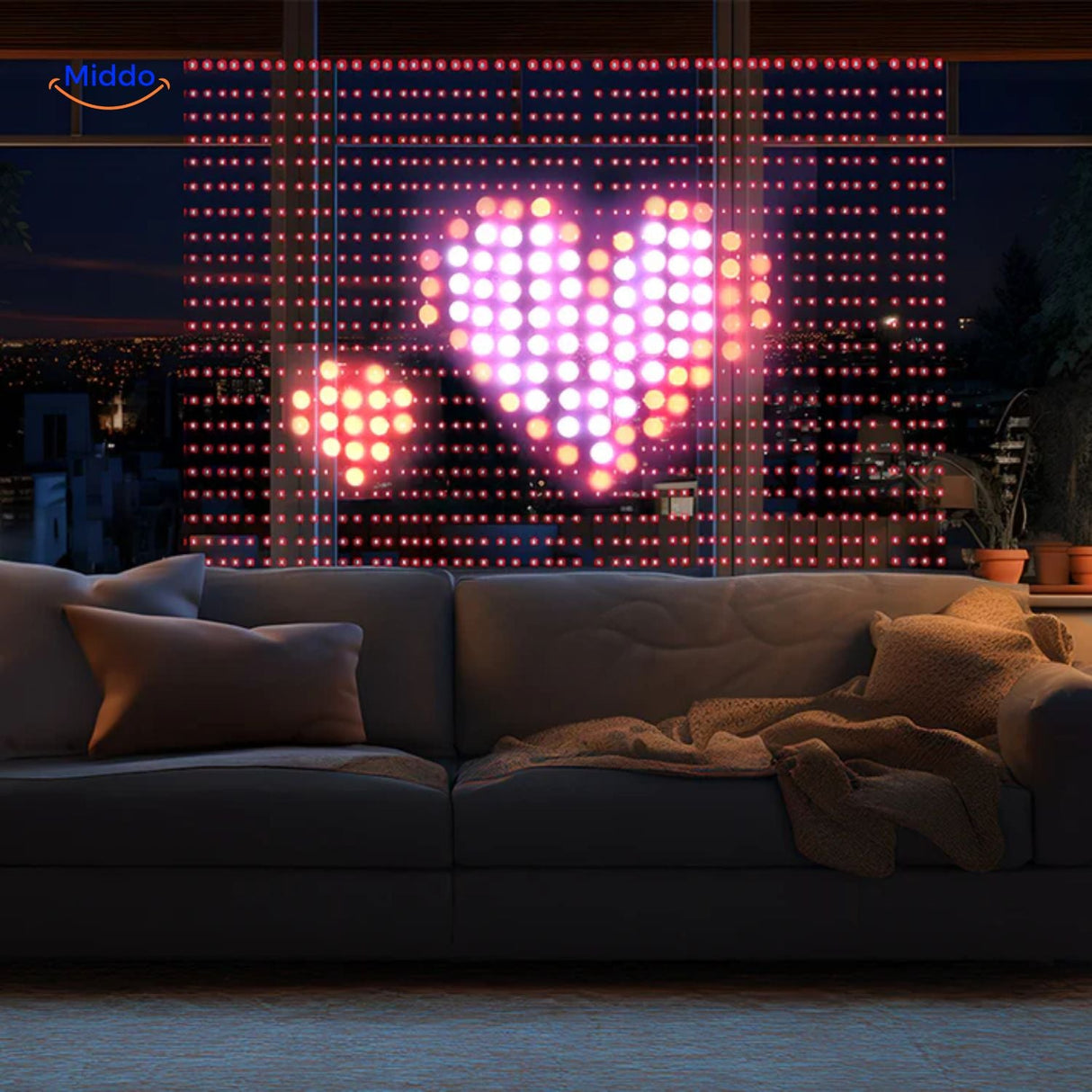GlowStrand LED Licht Display Herz für Dekoration und Feste