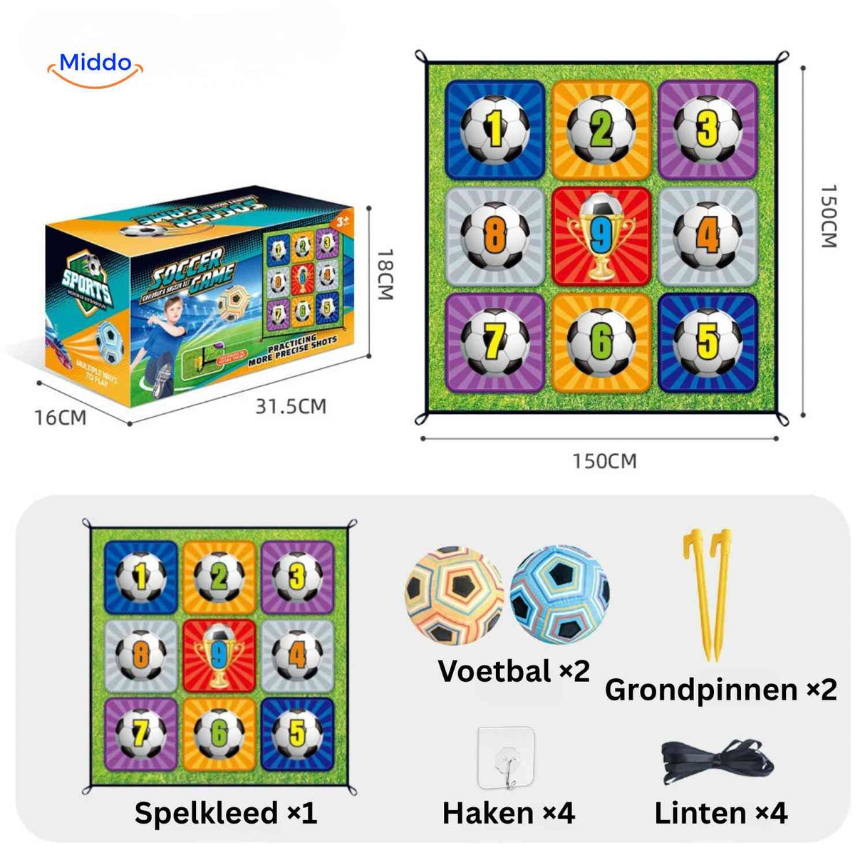 GoalPlay Komplett Fußballset mit Schießnetz – Jetzt auf www.middo.de entdecken!