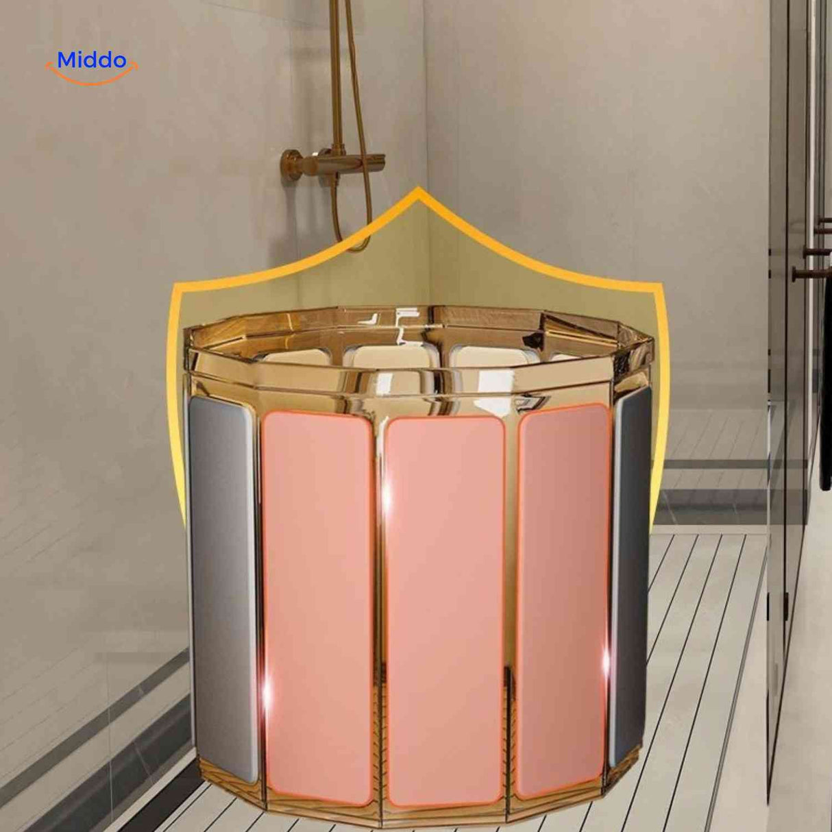 HydroFold Badewanne wärmeisolierend Roségold