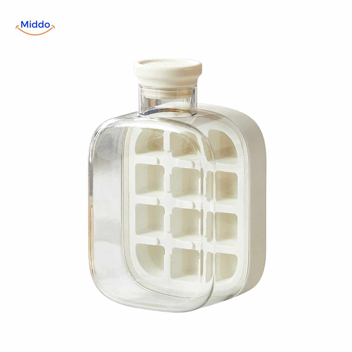 IceNova Flasche Weiß kompakte Eiswürfelflasche mit Schraubverschluss www.middo.de
