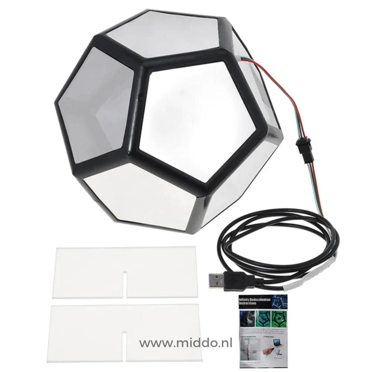 Infinity Light Set inklusive Kabel und Anleitung