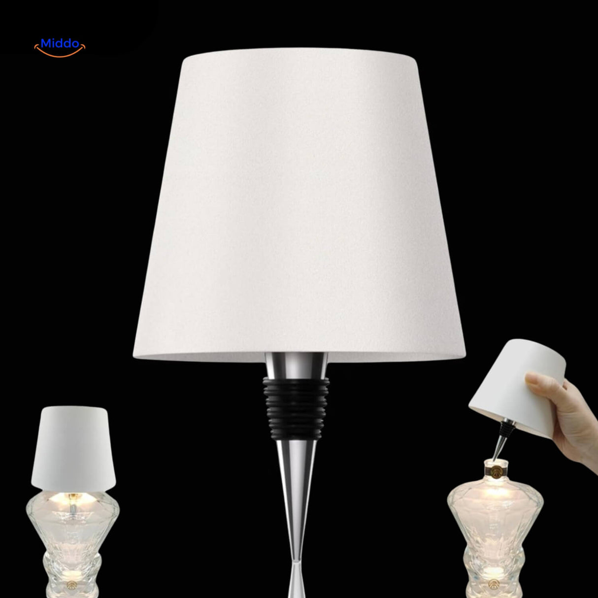 LumaVino Weinglaslampe – Verwandle jede Flasche in eine bezaubernde Lichtquelle – Ansicht 14