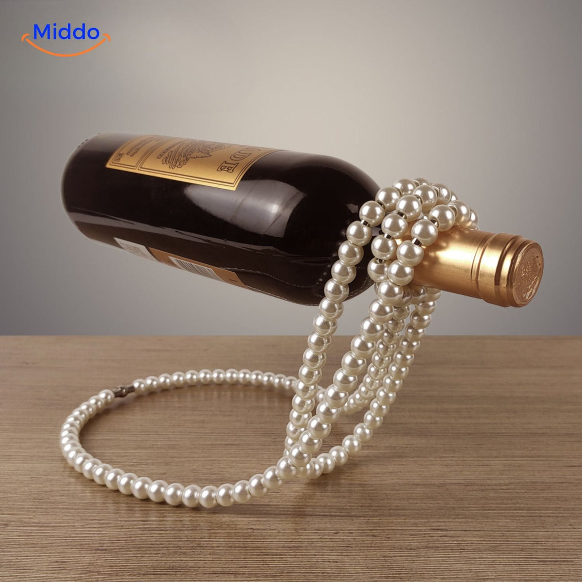 Luxura Weinregal goldene Perlen