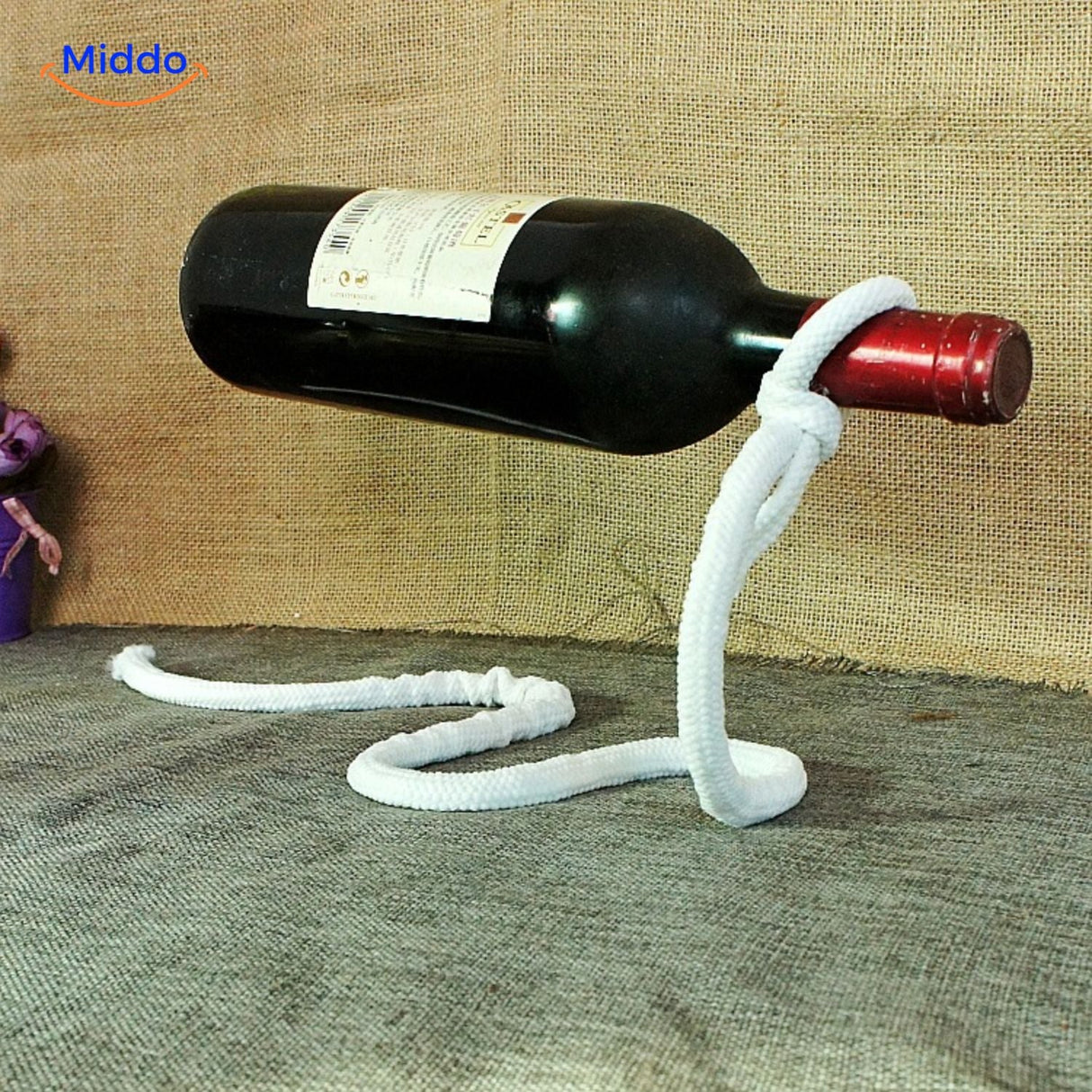 Luxura Weinregal weißer Seilhalter