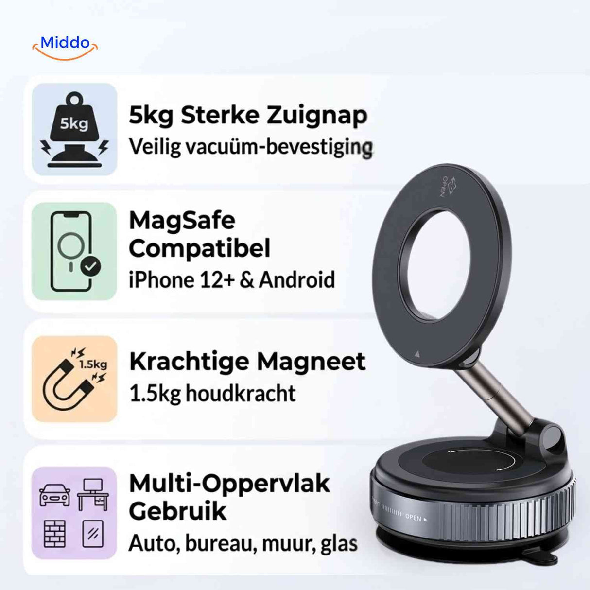 MagnaFold Halterung starker Saugnapf MagSafe Handyhalterung mehrere Oberflächen