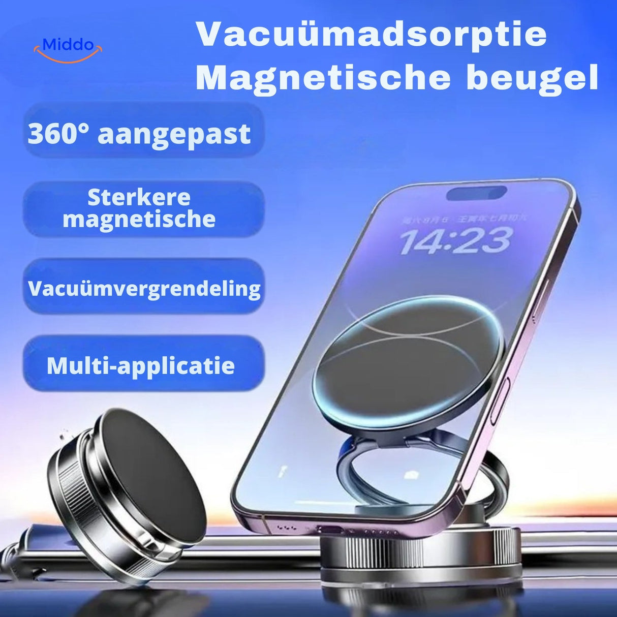 Magnevo Handyhalterung 360 Grad magnetische Telefonständer www.middo.de