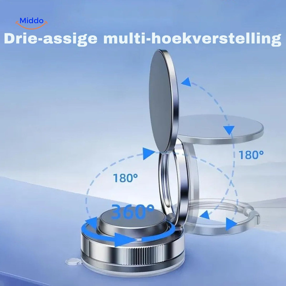 Magnevo Smartphone-Halterung mit dreiachsiger Winkelverstellung für optimale Nutzung – Besuchen Sie uns auf www.middo.de!