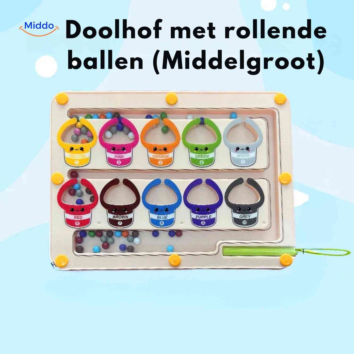 MagnoMaze Spiel: Mittelgroßes Lernspielzeug mit rollenden Kugeln für spannende Abenteuer im Labyrinth. Besuchen Sie uns jetzt auf www.middo.de!