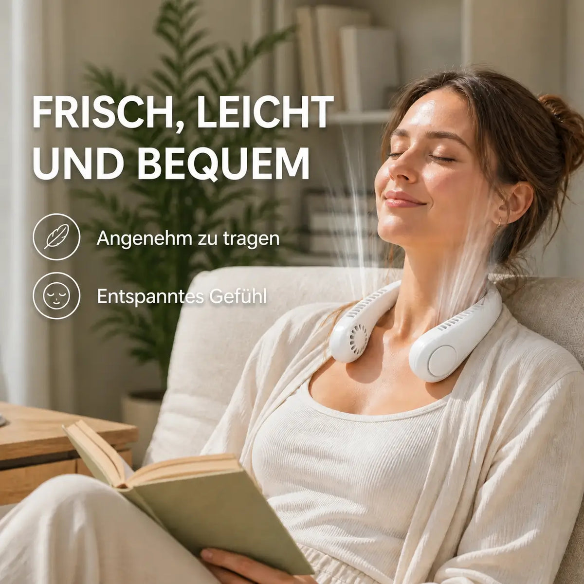 NekFan - Tragbarer Aufladbarer Nackenventilator für Direkte Kühlung – Ansicht 7