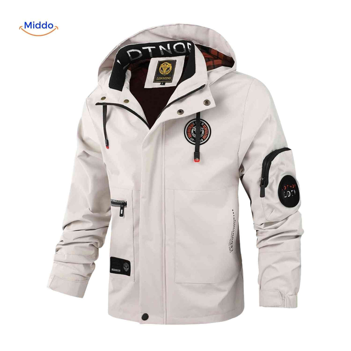 NordGuard wasserabweisende Herren-Winterjacke mit Kapuze und Reißverschlusstaschen