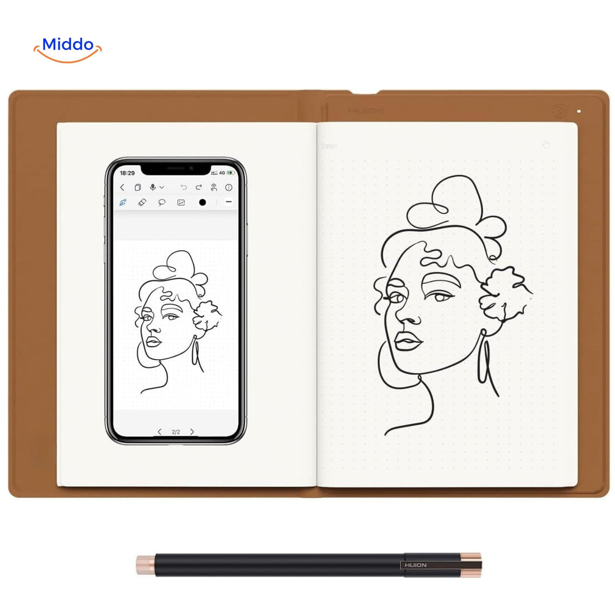 NoteSync Smart Pen – Digitales Notizbuch und Skizzen-App
Besuchen Sie www.middo.nl!