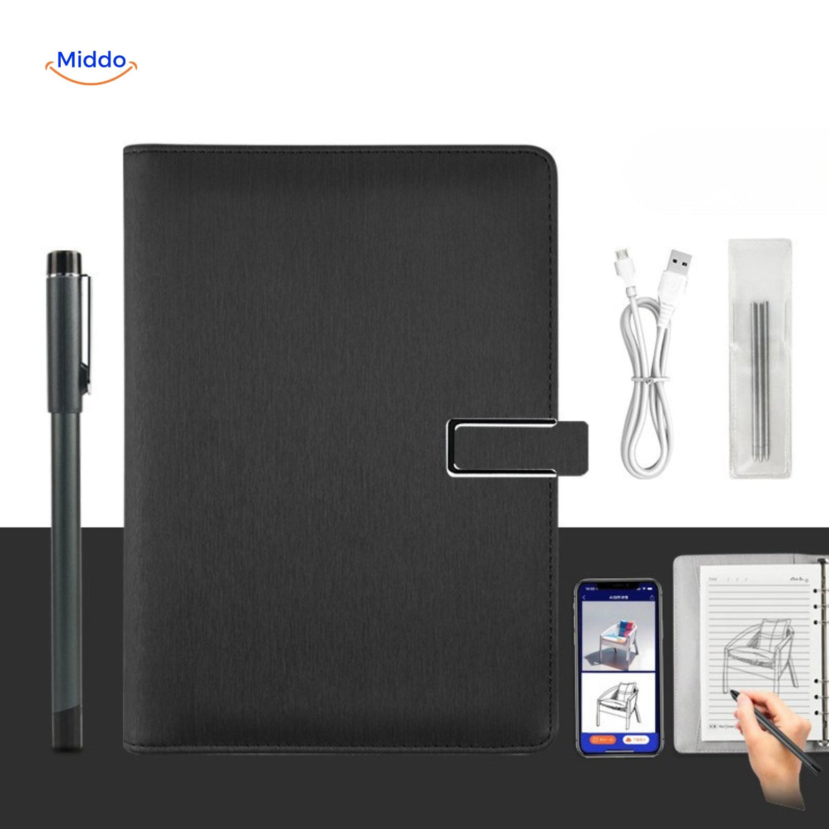 NoteSync Smart Pen - Verstellbares digitales Notizbuch für Ihre Ideen
Entdecken Sie das NoteSync Smart Pen, das verstellbare digitale Notizbuch, das Ihnen hilft, Ihre Gedanken und Ideen effizient festzuhalten. Ideal für Studenten, Berufstätige und Kreative. Holen Sie sich jetzt Ihr praktisches Notizbuch und revolutionieren Sie Ihren Arbeitsstil!