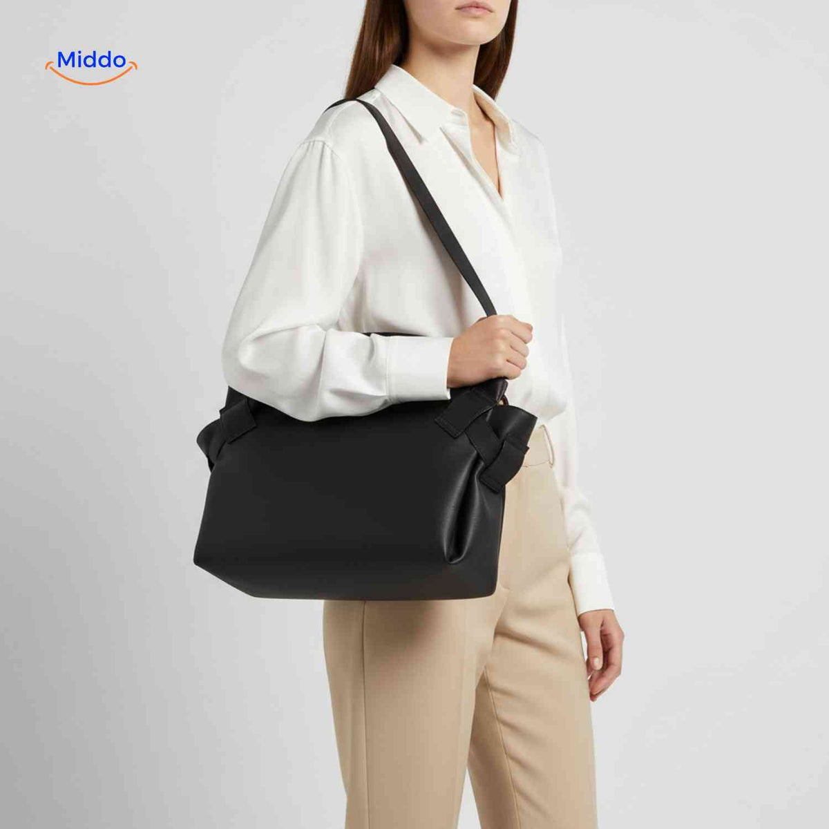 AllesTasche Damen-Schultertasche aus Leder für Arbeit und Freizeit