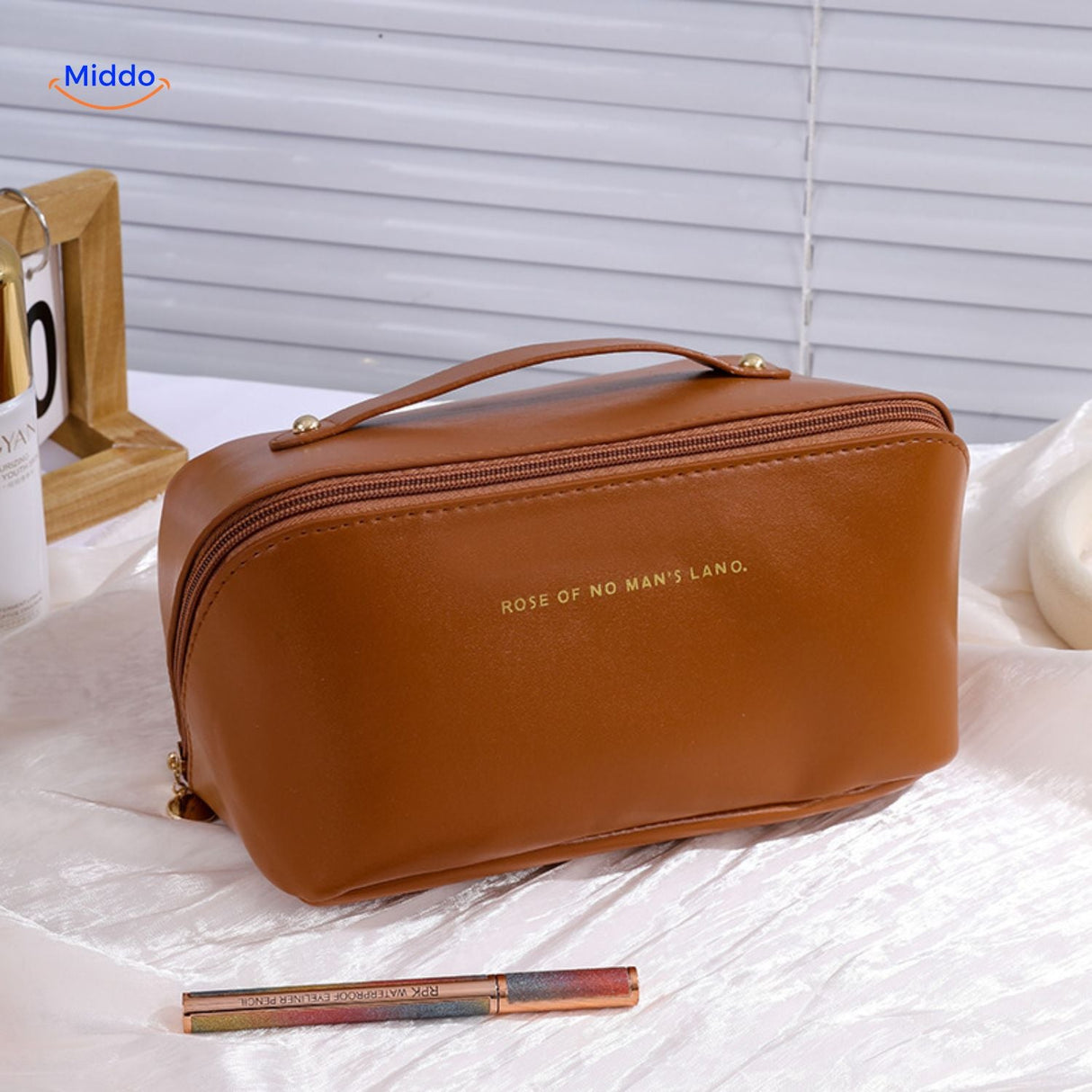 PillowPro Reisetasche braun Make-up Tasche