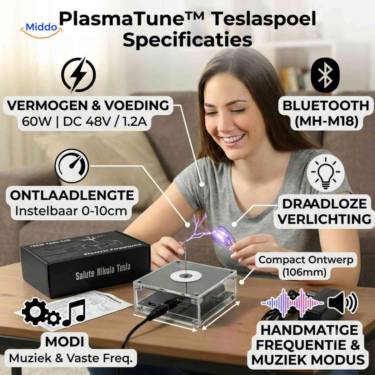 PlasmaTune™ Teslaspule, Produktansicht 13