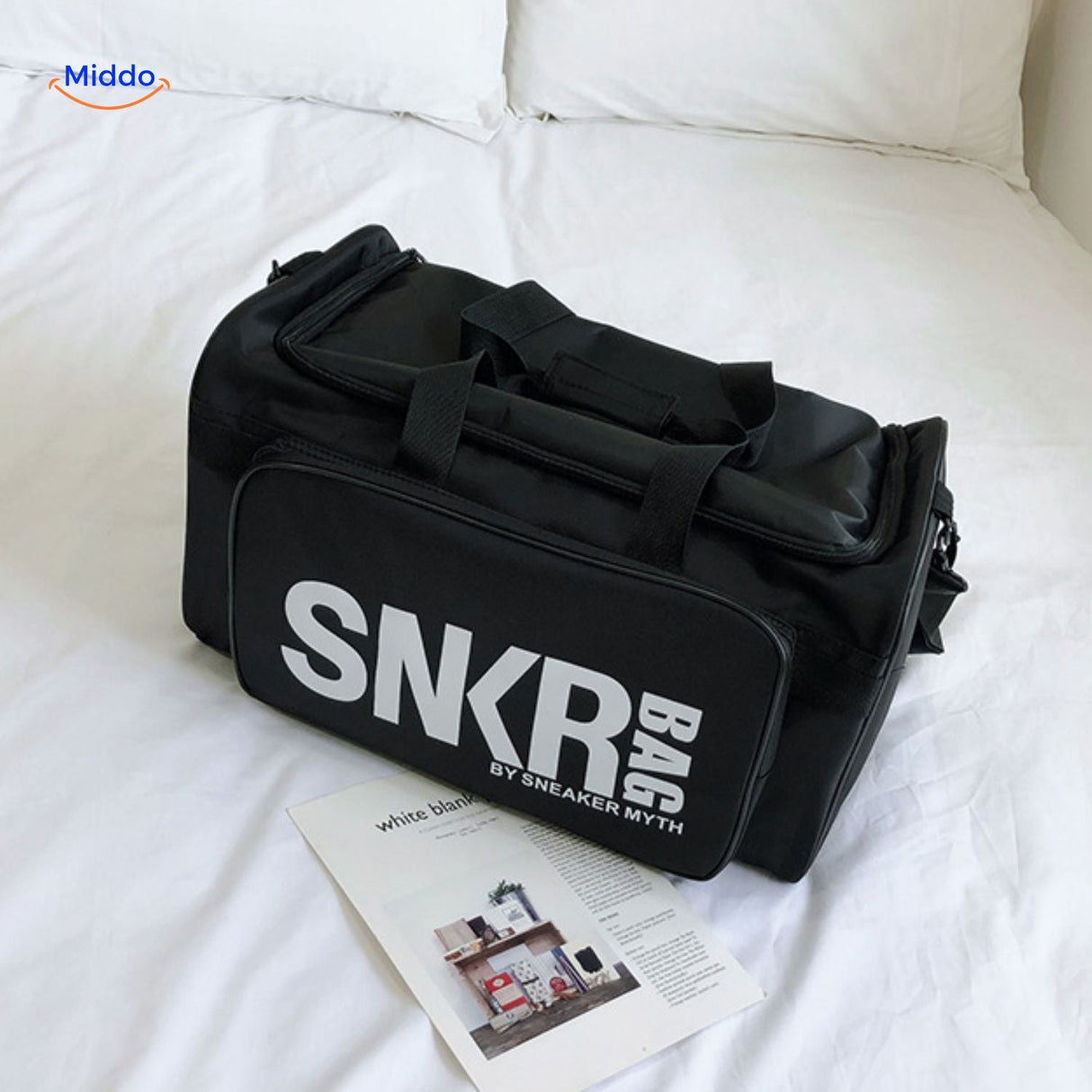 SNKRPro Tasche mit Text in detaillierter Ansicht