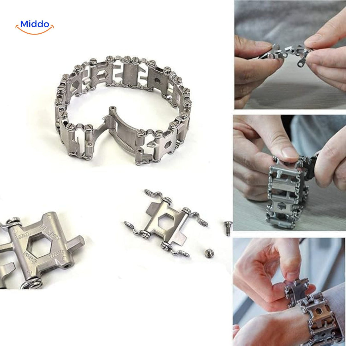 SurvivePro Multi Tool Armband in der Garage verwendet