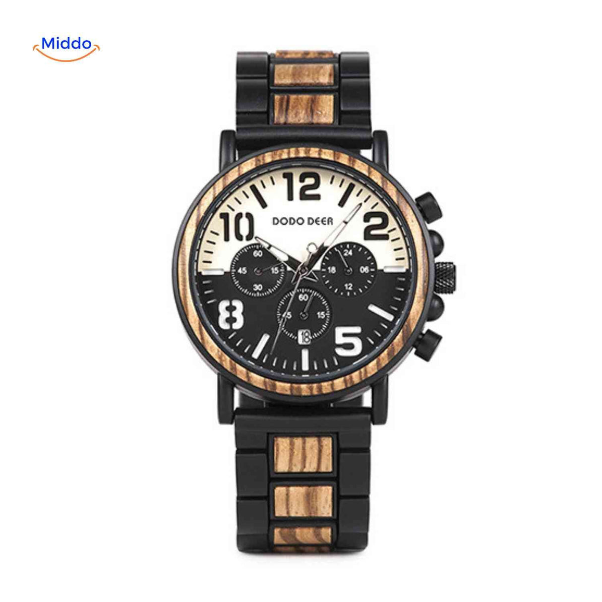 Timbero Holzuhr robuster Holz-Chronograph