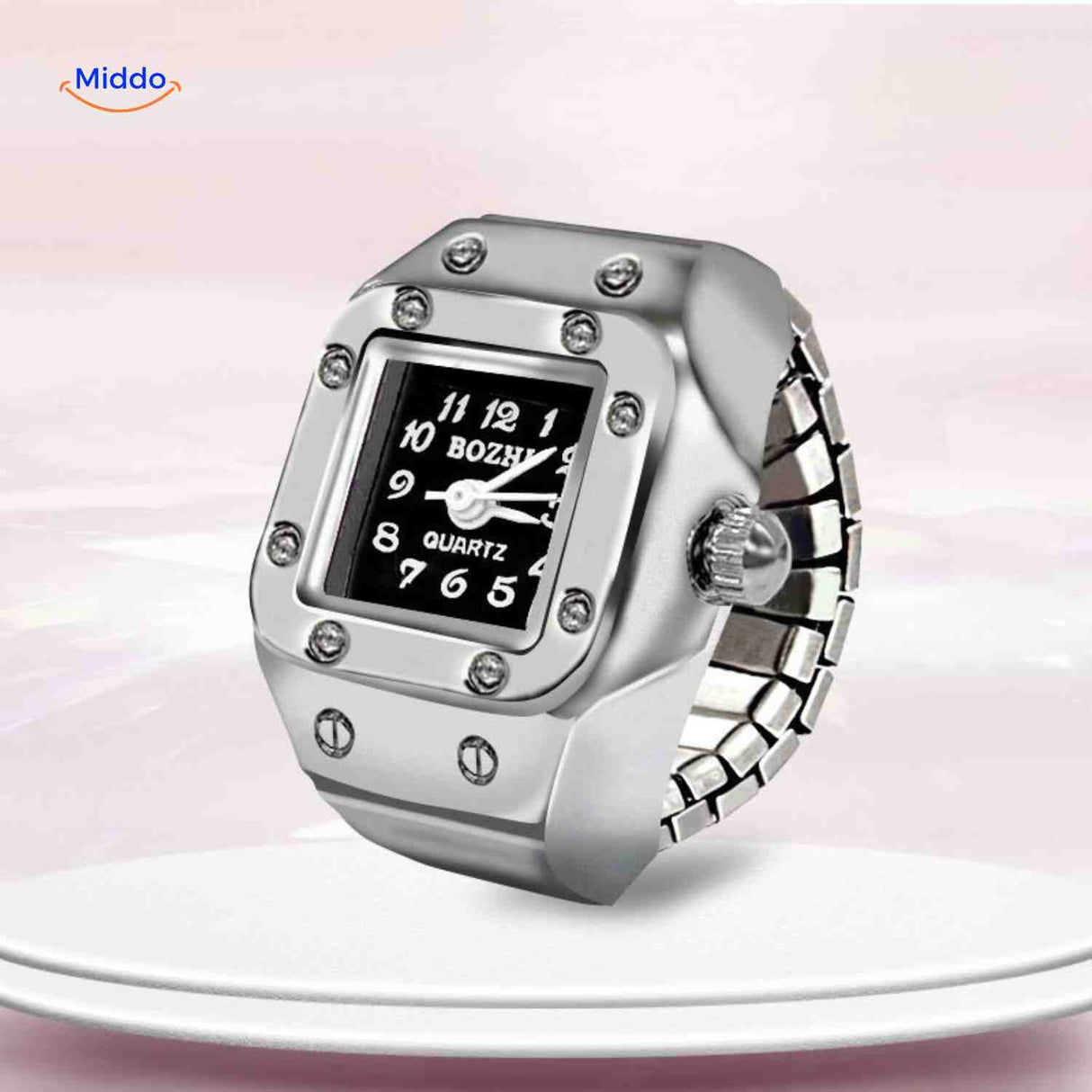 **Timevera Ring Uhr – Silber – Quarz – Damen & Herren** Entdecken Sie die elegante Timevera Ring Uhr in Silber, die sowohl für Damen als auch für Herren geeignet ist. Dieses Quarzmodell vereint zeitloses Design mit höchster Präzision. Machen Sie jeden Moment besonders – jetzt bei uns erhältlich!