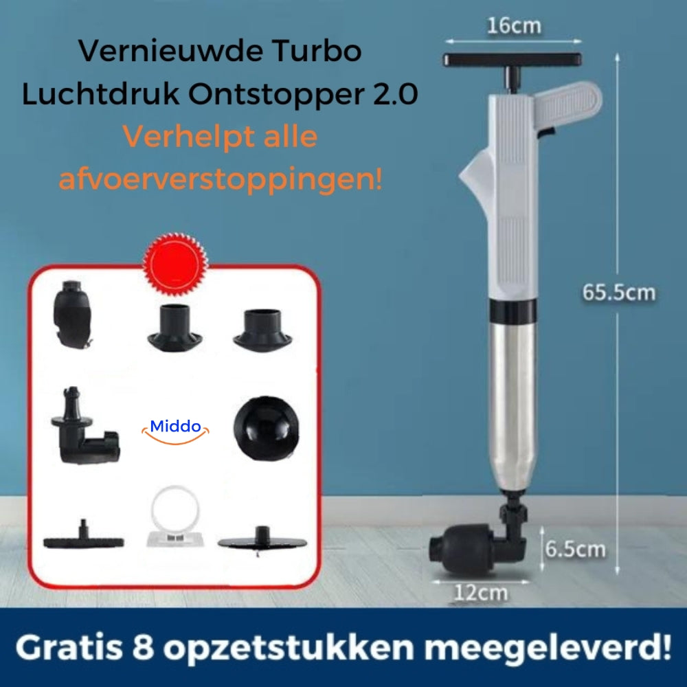 Turbo Luftdruck Entstopfer macht die Toilette sofort sauber