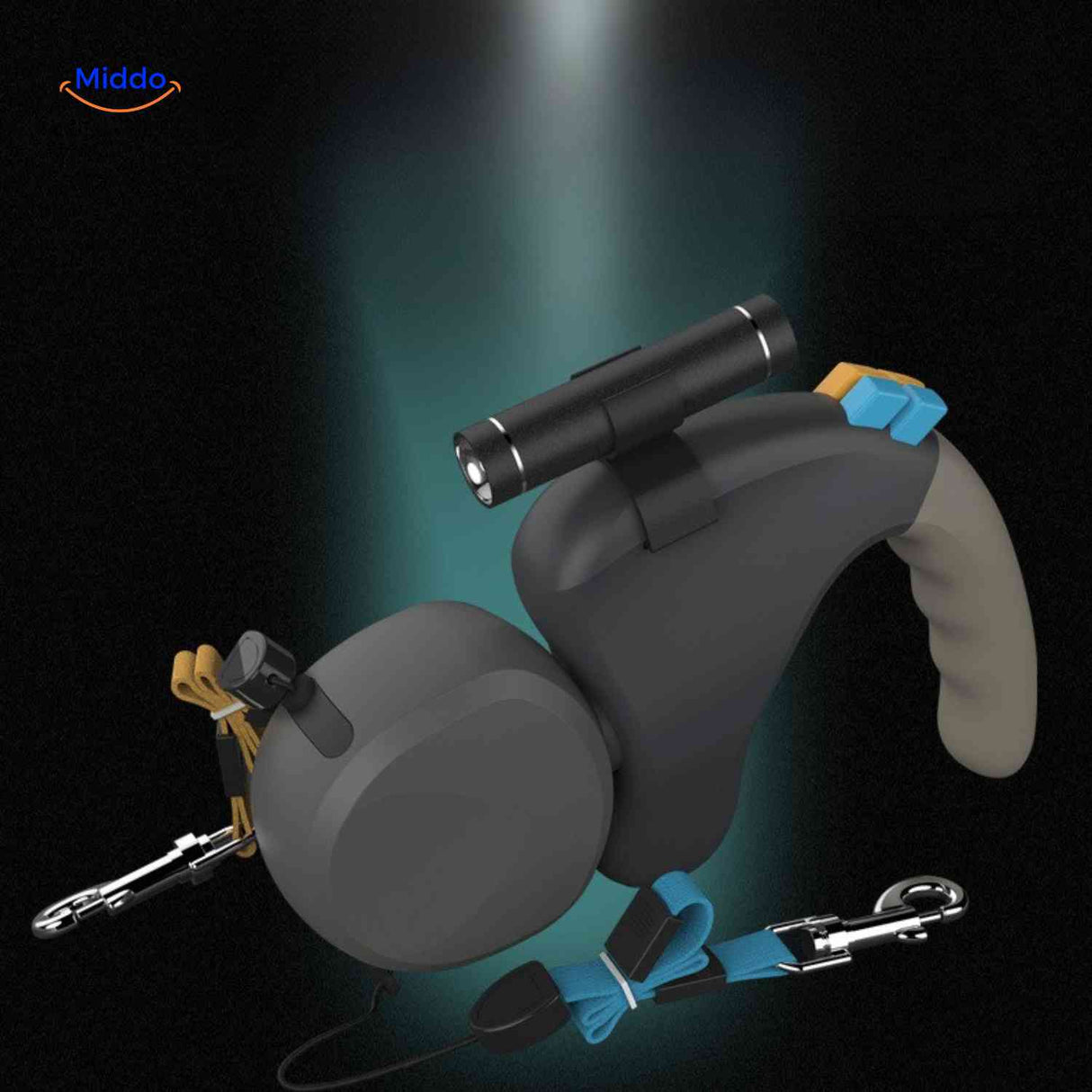 TweeTrek Hundeleine – Zwei Hundeleinen mit Taschenlampe | www.middo.de
