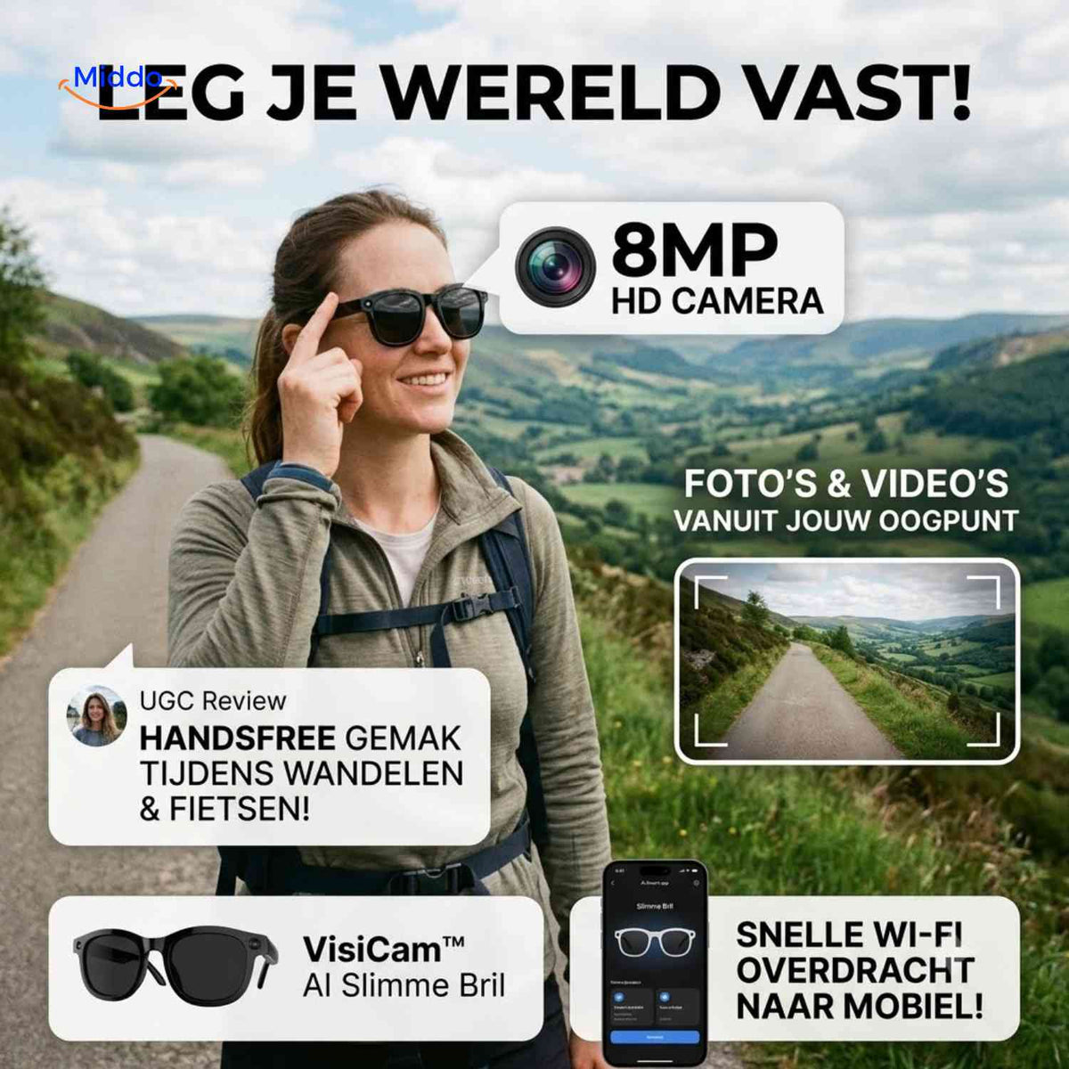 VisiCam™ KI-Brille, Produktansicht 05