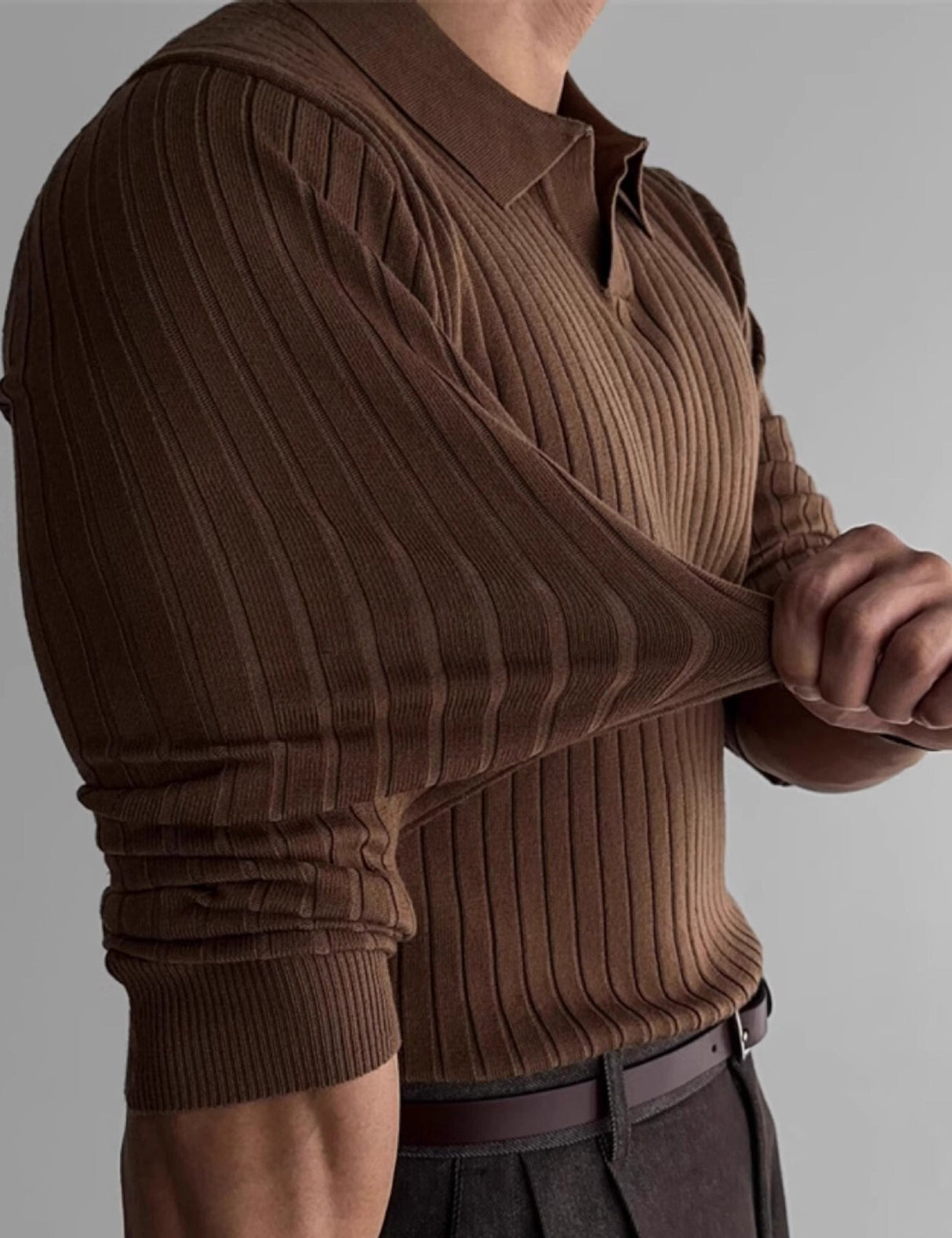 MuscleFit Polo Pullover - Stilvoll, Komfortabel und die perfekte Passform – Ansicht 3