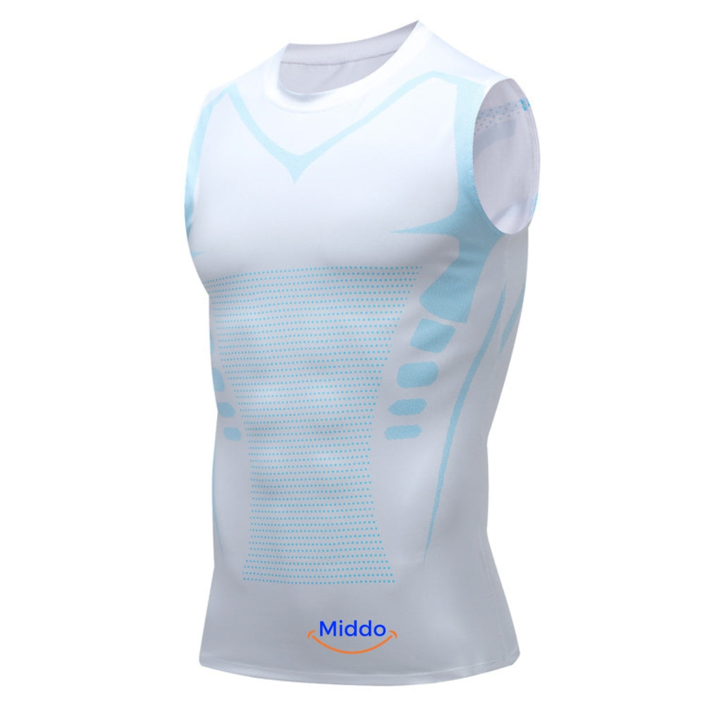 Weißes VitaBoost PowerVest Kompressionsshirt